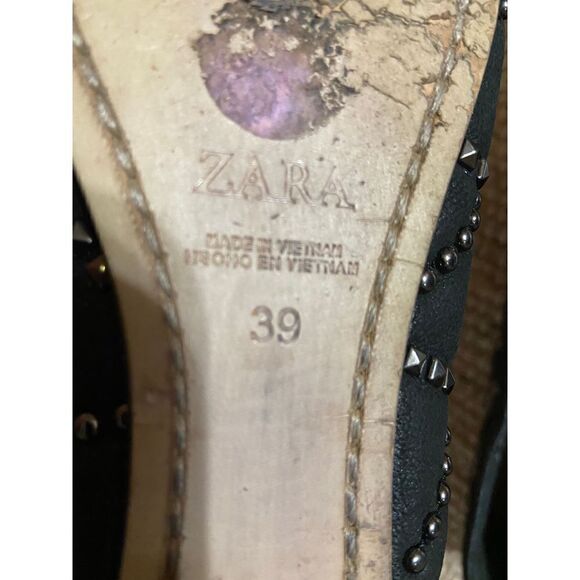 Zara Woman black beaded flats size 39 - Picture 7 of 7